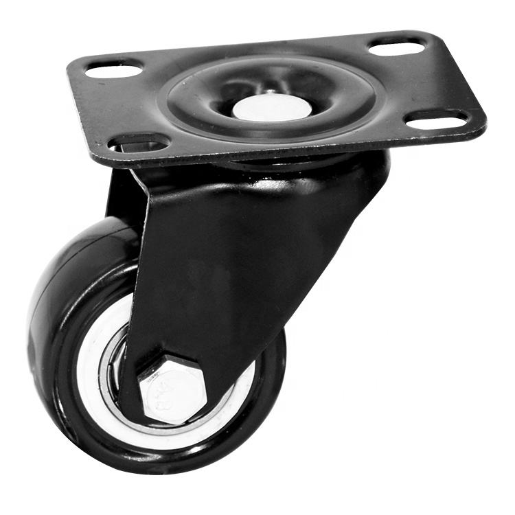 1.5 Inch Light Duty Red Pvc Swivel Caster Wheel (black)