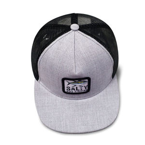 Casquette Trucker en Coton à 5 Panneaux à Visière Plate, Casquette Snapback en Maille Personnalisée avec Logo Patch, Casquettes de Baseball en Maille Plate - Product Image 3
