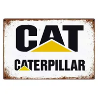 Placa de Caterpillar de gato, cartel Vintage de estaño, Bar, Pub, arte, placas de logotipo Retro, letrero de Metal, cocina, casa, comedor, pared