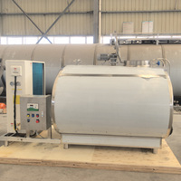 Réservoir de refroidissement horizontal pour lait avec unité de réfrigération, réservoir de refroidissement du lait pour station de collecte de lait et usine laitière