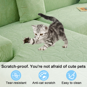 Housse de <span class=keywords><strong>canapé</strong></span> extensible en polaire <span class=keywords><strong>anti</strong></span>-griffures pour animaux de compagnie, housse de coussin lavable antidérapante, protection de meubles - Product Image 3