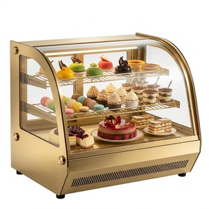 Vitrine Réfrigérée Commerciale Électrique de Comptoir pour Desserts, à Refroidissement par Air et Dégivrage Rapide, Qualité Supérieure, pour Présentation de Gâteaux en Café - Product Image 1