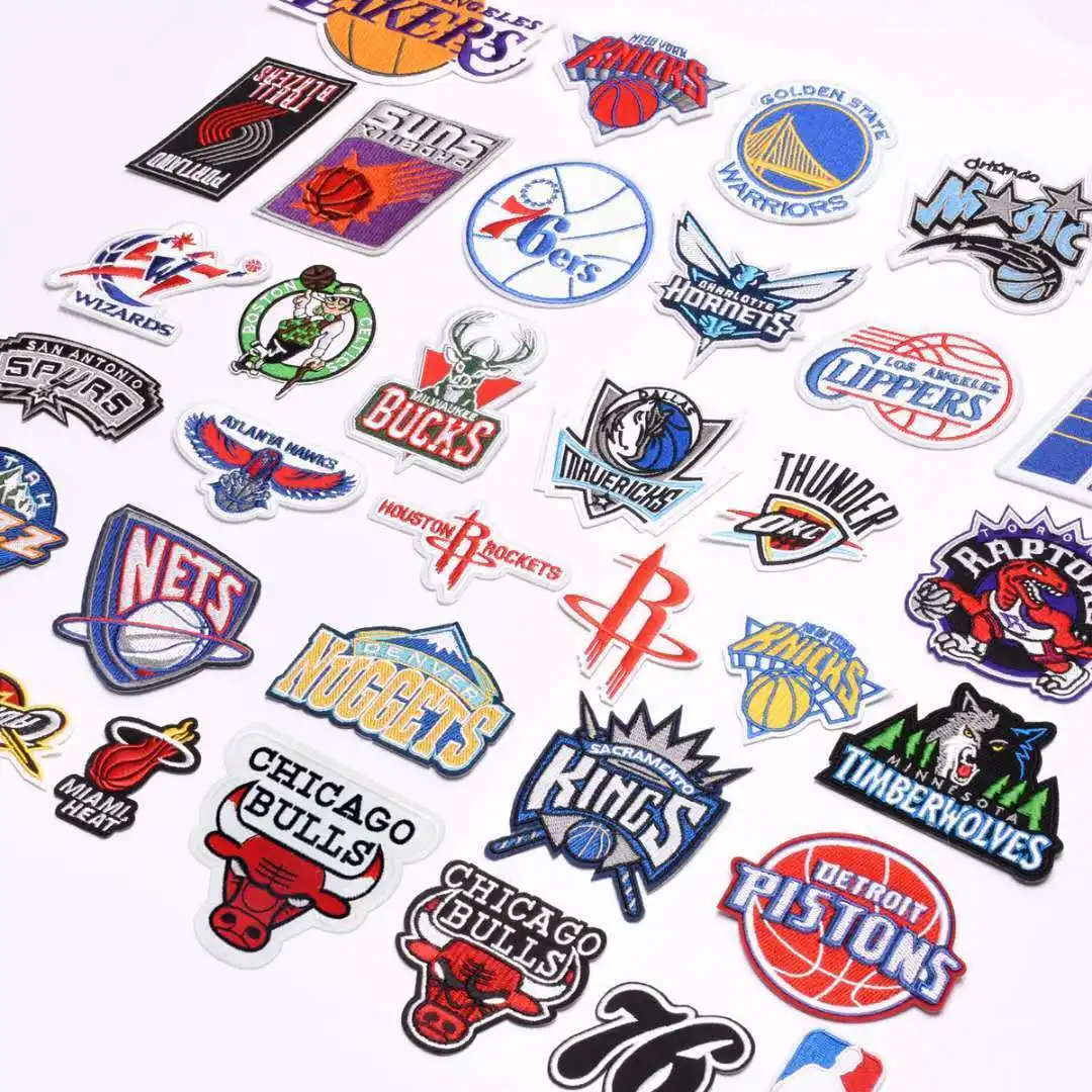2023工場直販スポーツウェア刺Embroideryラベルアップリケ全国協会バスケットボールチームのロゴパッチ