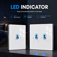 Lampe murale coulissante en verre blanc, interrupteur LED, prise universelle USB Type-C standard UE/Royaume-Uni, luxe IP20, maison, hôtel, bureau, villa