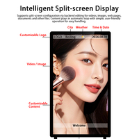 Kiosco Publicitario Digital Móvil de Doble Poste, Pantalla Móvil con Ruedas de Alto Brillo y Full HD para Eventos en Salas de Exposiciones
