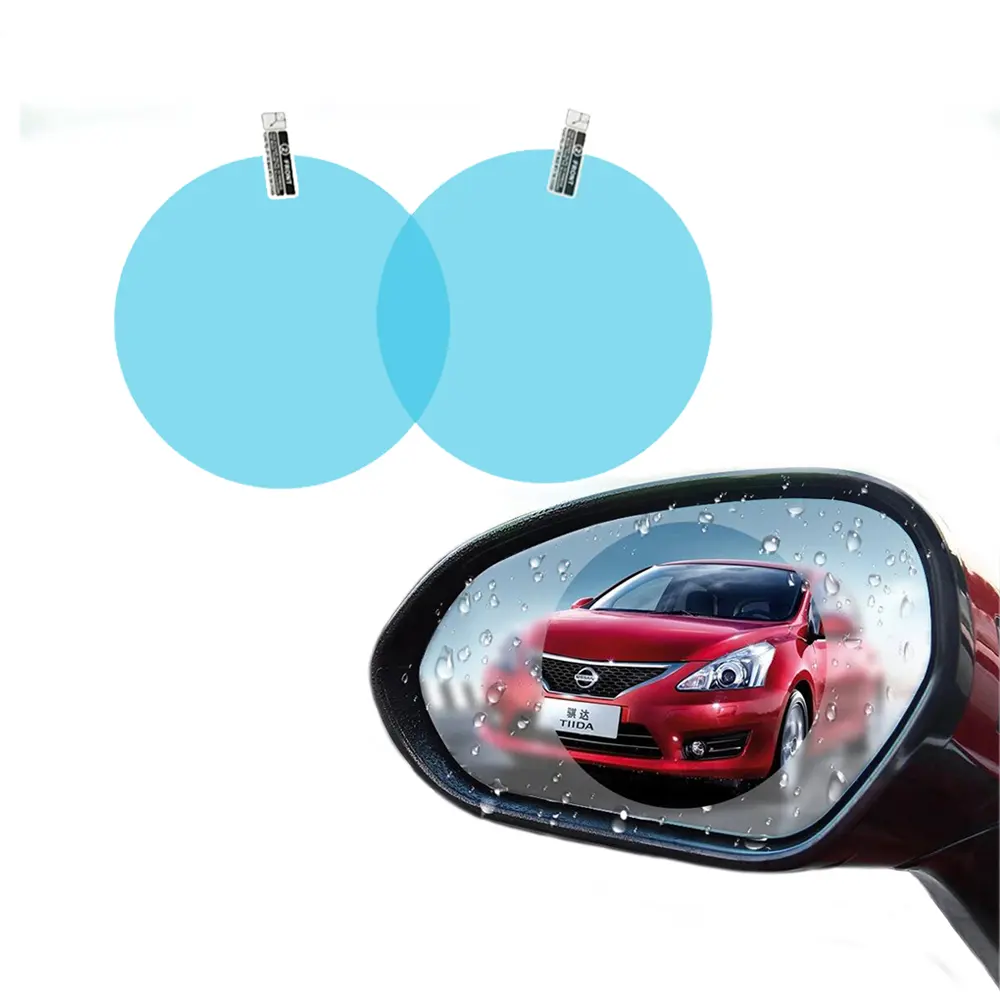 2PCS or 4PCS High Quality Japanese Nano PET Protective Film Car Rearview Mirror Anti Mist Anti Fog Screen Protector PVC Clear