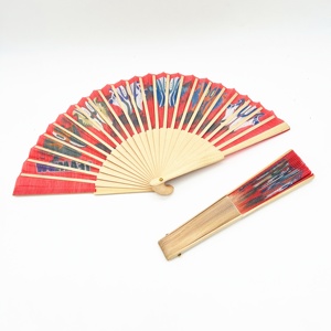 Mùa Hè Tùy Chỉnh Nhiều Màu Hand Fans Abanicos Trang Trí <span class=keywords><strong>Flower</strong></span> Fans Vải Giấy Gỗ Folding Fans - Product Image 5