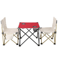 Ensemble table et chaises pliantes en tissu Oxford avec structure en tube de fer, capacité de charge 80 kg, pour le camping