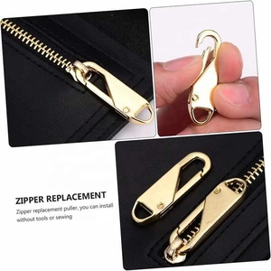 Tirettes de <span class=keywords><strong>fermeture</strong></span> <span class=keywords><strong>éclair</strong></span> en métal multicolores tendance, têtes de curseur détachables <span class=keywords><strong>pour</strong></span> sacs à main de luxe, manteaux, vestes – Quincaillerie Or, Argent, Noir - Product Image 4