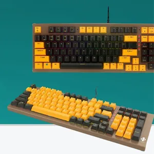 E-sports CK98 keyboard Mekanikal sumbu optik, keyboard gaming berkabel aluminium Aloi optik ZKLK sumbu PBT tahan air