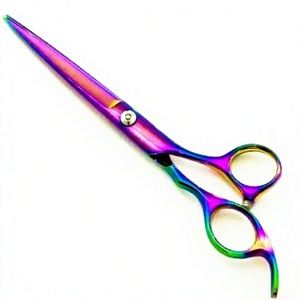 กรรไกรตัดผมสเตนเลสมือขวาเคลือบสีรุ้งเป็นมิตรต่อสิ่งแวดล้อม - Product Image 1