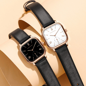 <span class=keywords><strong>Orologio</strong></span> Quadrato 1592 di Alta Gamma <span class=keywords><strong>con</strong></span> <span class=keywords><strong>Cinturino</strong></span> in <span class=keywords><strong>Pelle</strong></span>, Quadrante Placcato <span class=keywords><strong>Oro</strong></span> Rosa da 26mm, Impermeabile 3 Bar, Regalo di Moda, Montre Femme - Product Image 2