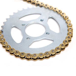 Chất lượng cao 45 # Thép <span class=keywords><strong>Pulsar</strong></span> 180cc 428/428H/124L/44t/15t xe gắn máy chuỗi xích Kit - Product Image 6