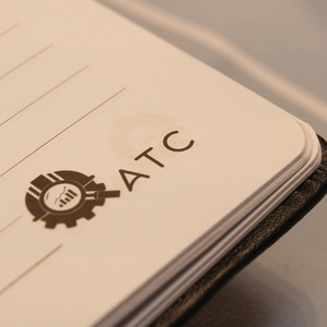 Carnet de croquis en cuir PU avec logo personnalisé en relief, papier épais vierge, carnet de dessin design - Product Image 5