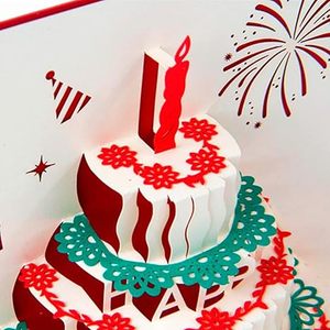 3D Pop Up LED ışık doğum günü pastası müzik kartı kartpostallar Pop Up tebrik kartları mutlu doğum günü kartları anne eşi arkadaşlar için en iyi - Product Image 4