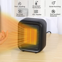 Petit radiateur électrique portable silencieux à chauffage rapide en céramique PTC avec protection contre la surchauffe pour chambre à coucher intérieure