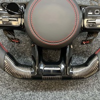 Volant en fibre de carbone LED pour Mercedes Benz W176 W205 W212 W222 W463 W464 W204 W218 AMG CLA S63 G63 E63 Custom Racing Grip