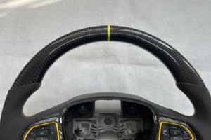 Volant <span class=keywords><strong>sport</strong></span> à 3 branches en fibre de carbone véritable et cuir Nappa, personnalisé pour Focus <span class=keywords><strong>Fiesta</strong></span> Mk7 ST Mk8 Mk4 <span class=keywords><strong>Mk3</strong></span> Mk2 - Product Image 3