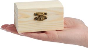 Wholesale <strong>Unfinished</strong> <strong>Wooden</strong> Boxes for Crafts <strong>Small</strong> <strong>Wooden</strong> Gift Boxes Treasure <strong>Chest</strong> with Lid <strong>Wooden</strong> Jewelry Box - Product Image 5