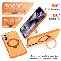 Coque de téléphone antichoc en TPU+PC mat avec support métallique pour chargeur sans fil pour Samsung Galaxy A37 A57 A36 A17 5G