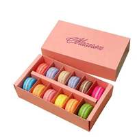 6/8/10 Gitter Macaron Packpapier Hochzeits feier Geschenk boxen Pralinen Cookie Packbox Macaron Boxen