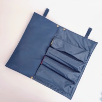 Cadeaux pour les joueurs : Sac de rangement en nylon pour Mahjong, Rouge Noël, Étui de rangement pour tuiles de Mahjong, Support pour tuiles, Fermeture à bouton-pression doré, Sacs enroulables pour Mahjong