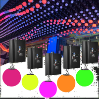 Équipement de scène DJ professionnel DMX512 RGBW 3-en-1 à LED, boule cinétique matricielle, activée par le son, IP33, pour décorations de mariage