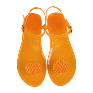 Sandales de plage en PVC pour femmes, motif citron, avec semelle souple antidérapante, à bout ouvert, style tongs en gelée pour femme - Product Image 6
