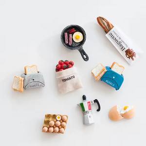 מותאם אישית 3d מקרר מזון ארוחת בוקר למזכרות מקרר - Product Image 5