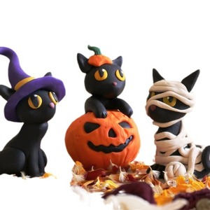 Adorno de Resina de Gatos de Halloween, Forma de Calabaza, Gato Bruja Zombi, Decoración de Interiores, Regalo de Halloween - Product Image 5