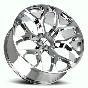 Rines Cromados con Diseño de Copo de Nieve de 20, 22, 24 y 26 Pulgadas, 6x139.7, <span class=keywords><strong>para</strong></span> Chevrolet Silverado 1500, GMC Denali, Cadillac Escalade - Product Image 2