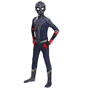 电影蜘蛛侠: 无路回家角色扮演服装蜘蛛侠连身衣儿童服装和成人超级英雄儿童紧身衣