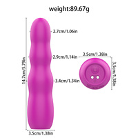 Vibrateur G-Spot ondulé, 10 modes de vibration, silicone, rechargeable par USB, résistant à l'eau, masseur, OEM, ODM, logo personnalisé
