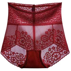 Ropa Interior <span class=keywords><strong>de</strong></span> Cintura Alta para Mujer, Sexy, <span class=keywords><strong>de</strong></span> <span class=keywords><strong>Encaje</strong></span>, Tipo Boy Shorts, Ligera, Sin Costuras, Suave, Control <span class=keywords><strong>de</strong></span> Abdomen - Product Image 5