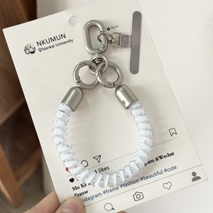 <span class=keywords><strong>Cordon</strong></span> de téléphone minimaliste en spirale, sangle de poignet élastique télescopique pour téléphone, chaîne de téléphone portable anti-perte à double fermoir - Product Image 6