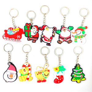 Porte-clés de Noël en PVC avec logo personnalisé 2D/3D en relief avec mousqueton en caoutchouc souple et silicone - Product Image 3