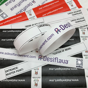 QR Kodlu Özel Beyaz <span class=keywords><strong>Tyvek</strong></span>/Su Geçirmez NFC Kağıt Bileklik Kendinden Yapışkanlı Yırtılmaz Gece Kulüpleri Partiler Spor Etkinlikleri için - Product Image 2