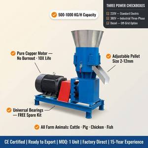 Máquina Compacta para Producción de Pienso en Pellets para Aves de Corral y Ganado, 200-400 kg/h, <span class=keywords><strong>Jordan</strong></span>, con Manual de Operación en Video y 1 Año de Garantía - Product Image 3