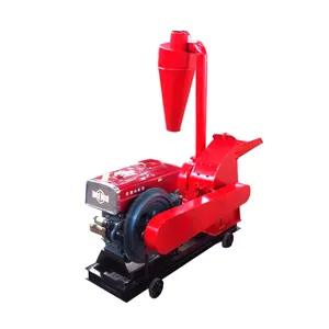 Diesel Engine Maize Grinding Hammer Mill With Cyclone