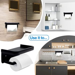 Bathroom Storage Holds Self Adhesive <strong>Towel</strong> Paper Roll <strong>Holder</strong> <strong>Stick</strong> <strong>on</strong> Wall Tissue Dispenser , SUS304 Stainless Steel - Product Image 5