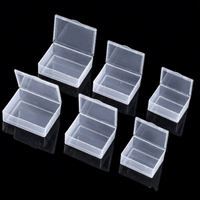 Boîte d'emballage transparente en PP, rectangulaire, à angle droit, petite taille, pour le rangement de bijoux, montres, outils, cartes, boîte en plastique