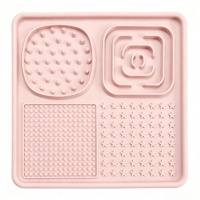 Tapis d'alimentation lente en silicone pour animaux de compagnie, le plus vendu, qualité alimentaire, pour chiens, design quadrillé, anti-étouffement, accessoire d'alimentation pour animaux