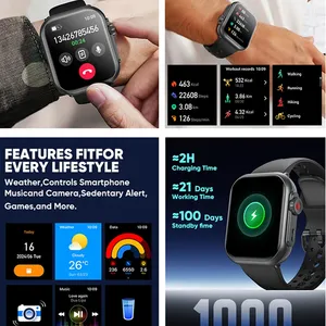 P131 2026 Nuevo Reloj Inteligente para iOS Watch Ultra2 para Mujer, 1000mAh, Pantalla Táctil AMOLED de 1.85'', Llamadas Bluetooth, Reloj Inteligente de Moda para Dama - Product Image 2