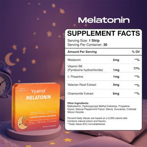 Tiras Orales de Melatonina Veganas a Base de Plantas OEM/ODM para Ayudar a Dormir, Permanecer Dormido por Más Tiempo y Despertar Refrescado, Muestra Gratis para Adultos - Product Image 6