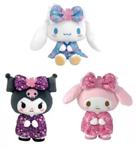 Botu new anime Japan series Kimono Cherry kawaii anime plush dolls soft 25cm Kuromi My Melody Cinnamoroll gifts plush toys