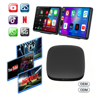 Boîtier AI CarPlay sans fil avec système Android 14 pour Netflix et YouTube, 2 Go + 16 Go, prend en charge le téléchargement d'applications, la mise en miroir à écran partagé