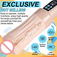 Masturbateur électrique pour homme, vibrant et aspirant, 10 modes, 5 niveaux de succion, détachable, recharge USB, écran numérique, jouet sexuel pour hommes