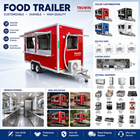 Remorque alimentaire mobile personnalisée à double essieu avec grandes fenêtres de service pour café, restauration rapide, traiteur et événements