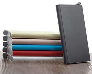 <span class=keywords><strong>PROMO</strong></span>スリムアルミRFIDブロッキングクレジットカードホルダー自動ポップアップデザイン - Product Image 6