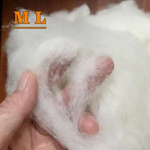 Free sample 100% raw dehaired sheep cashmere fiber 21mic natural white color wool